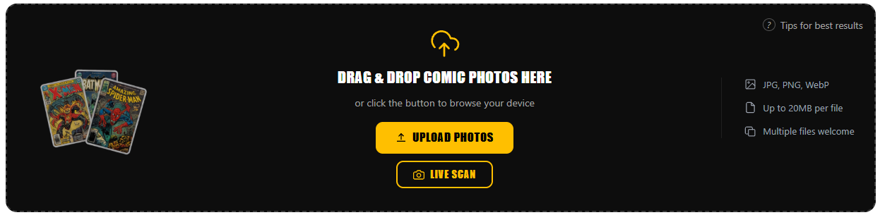 Upload or live scan