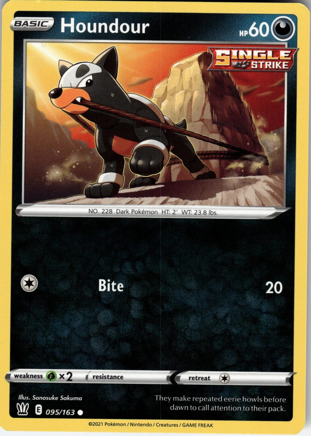 Houndour Common Battle Styles 095/163 NM