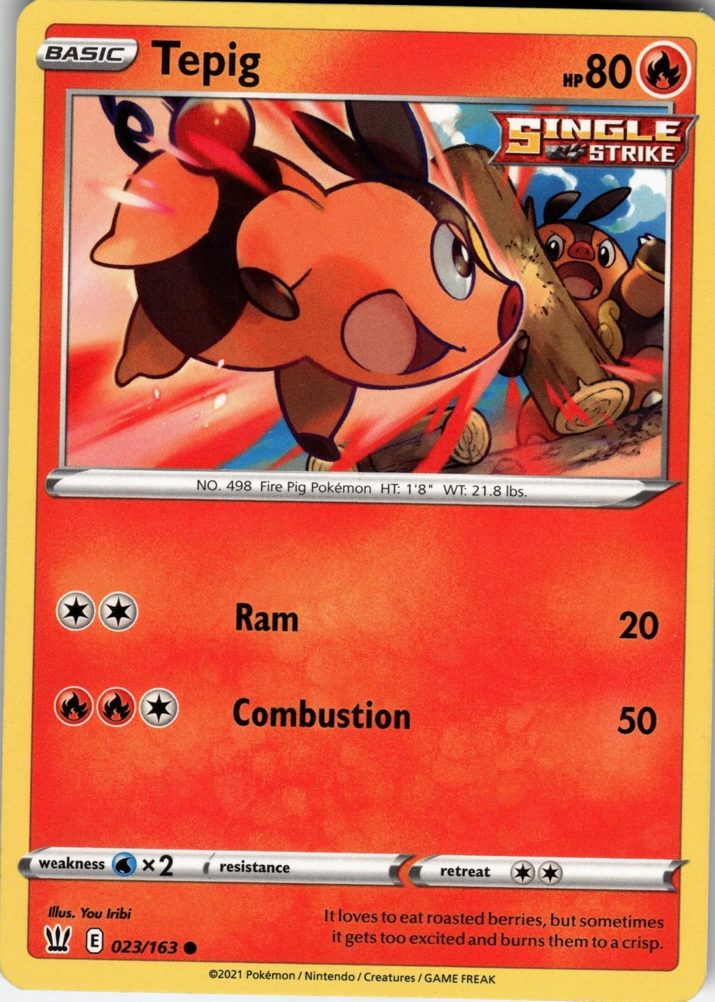 Tepig Common Battle Styles 023/163 NM