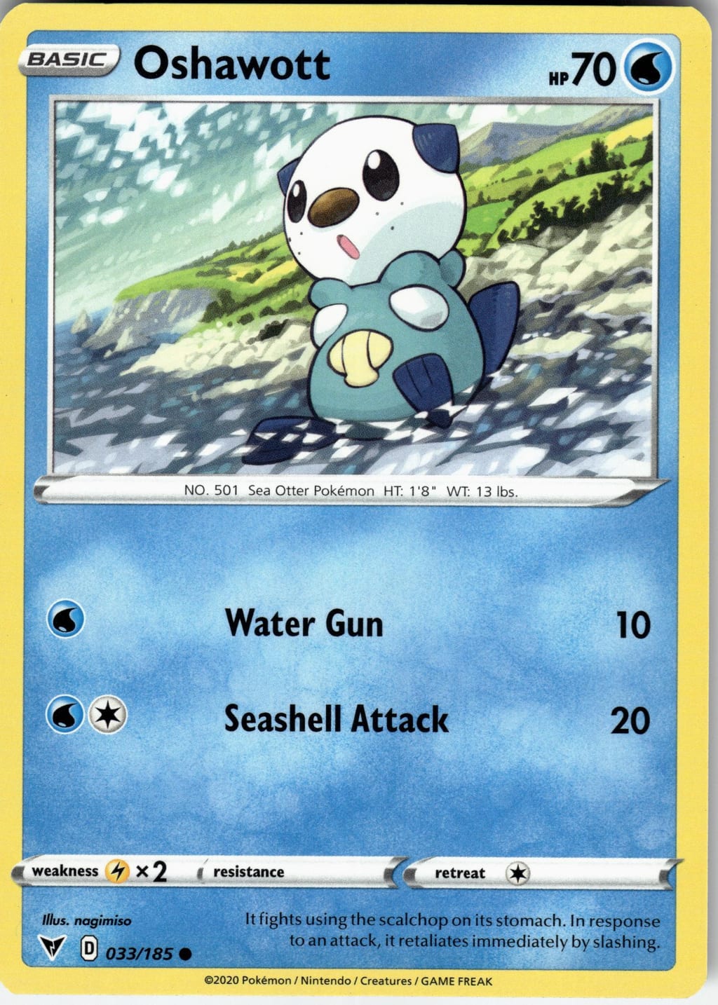 Oshawott Common Sword & Shield 033/185 NM