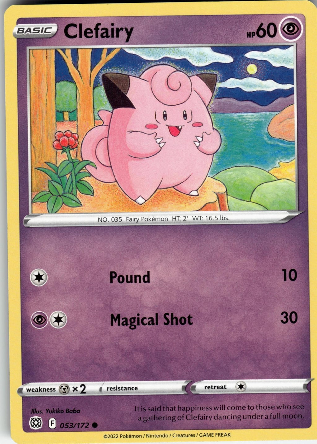 Clefairy Common Sword & Shield: Astral Radiance 053/172 NM