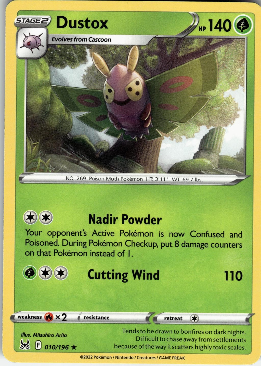 Dustox Uncommon Silver Tempest 010/196 NM