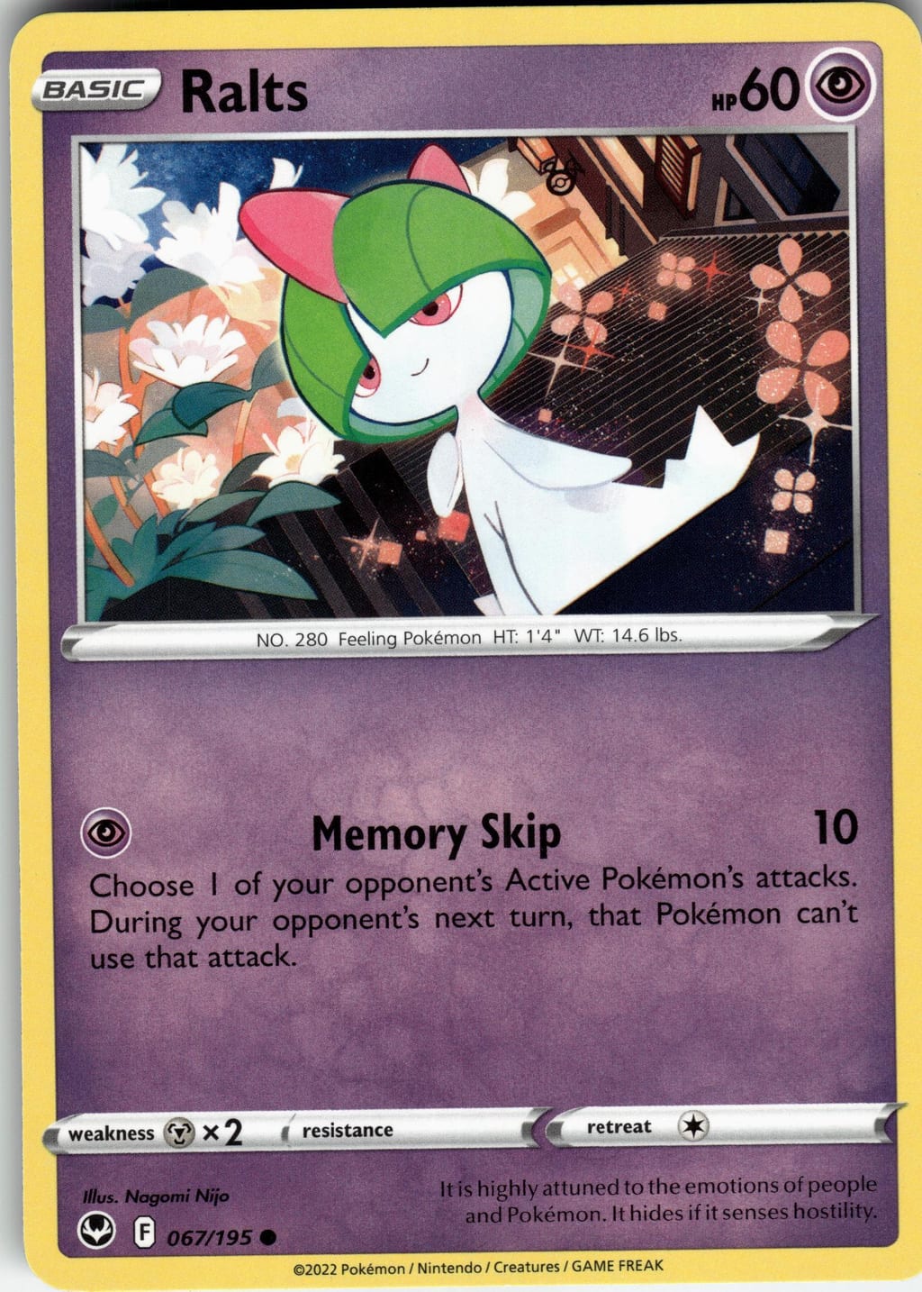 Ralts Common Sword & Shield - Silver Tempest 067/195 NM