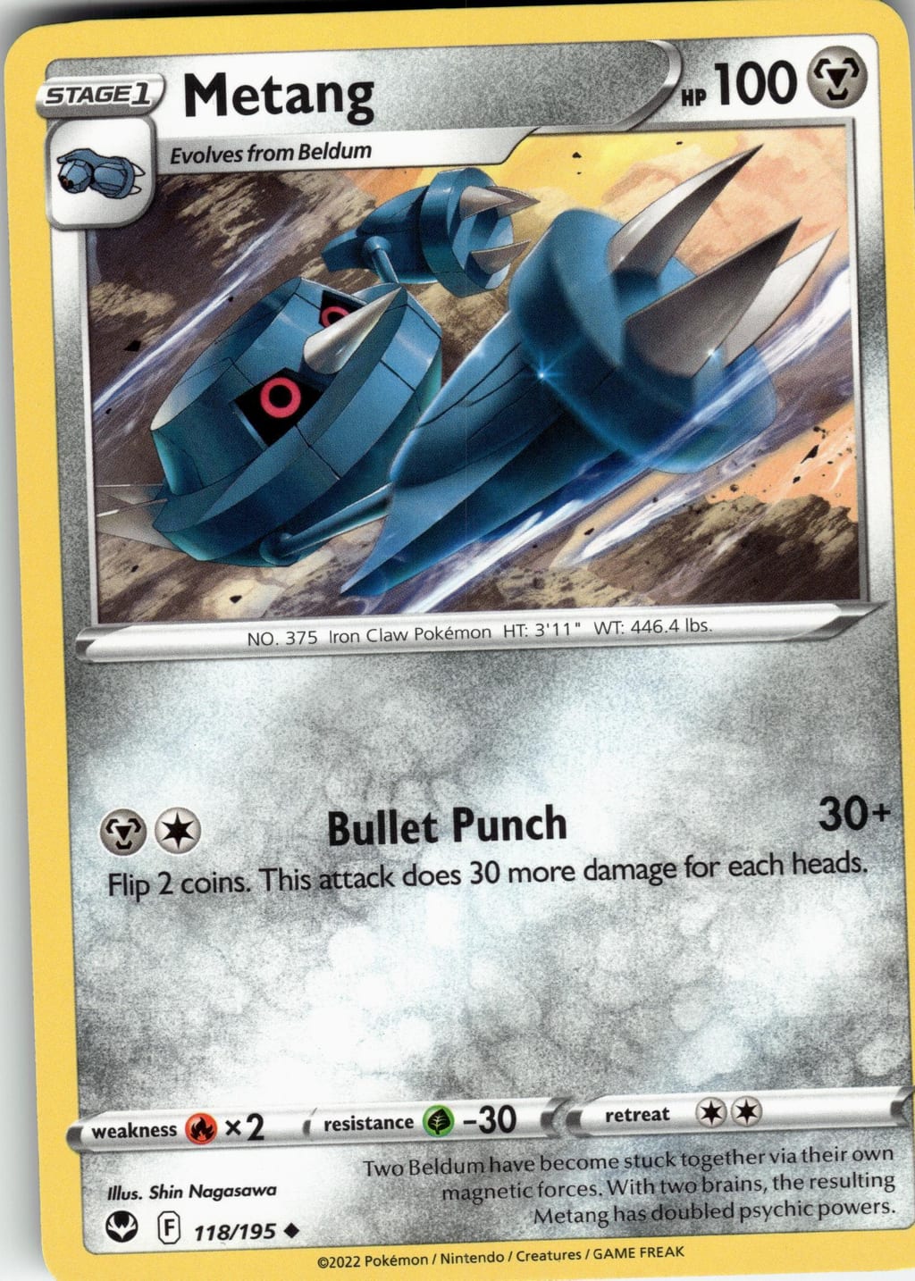 Metang Uncommon Silver Tempest 118/195 NM