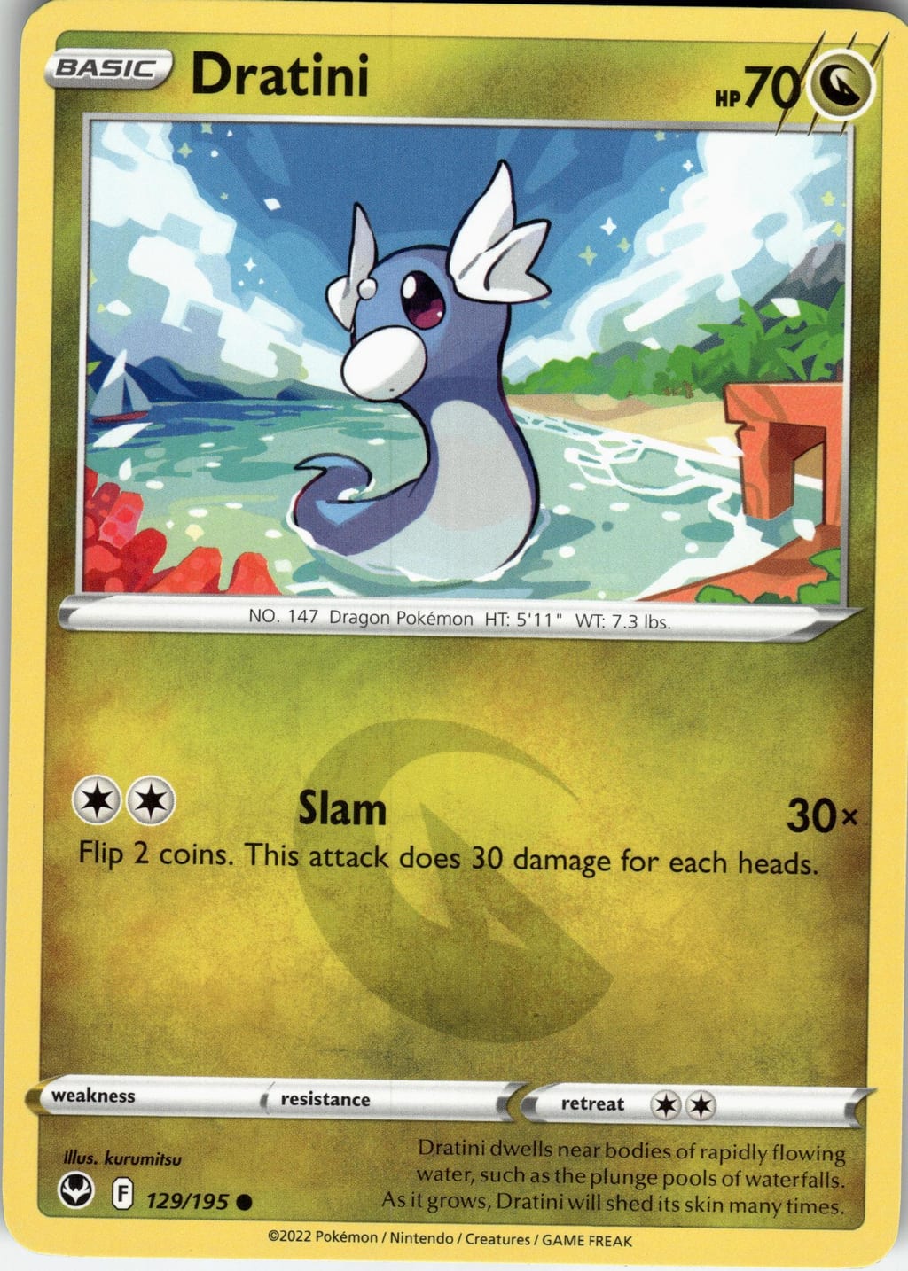 Dratini Common Silver Tempest 129/195 NM