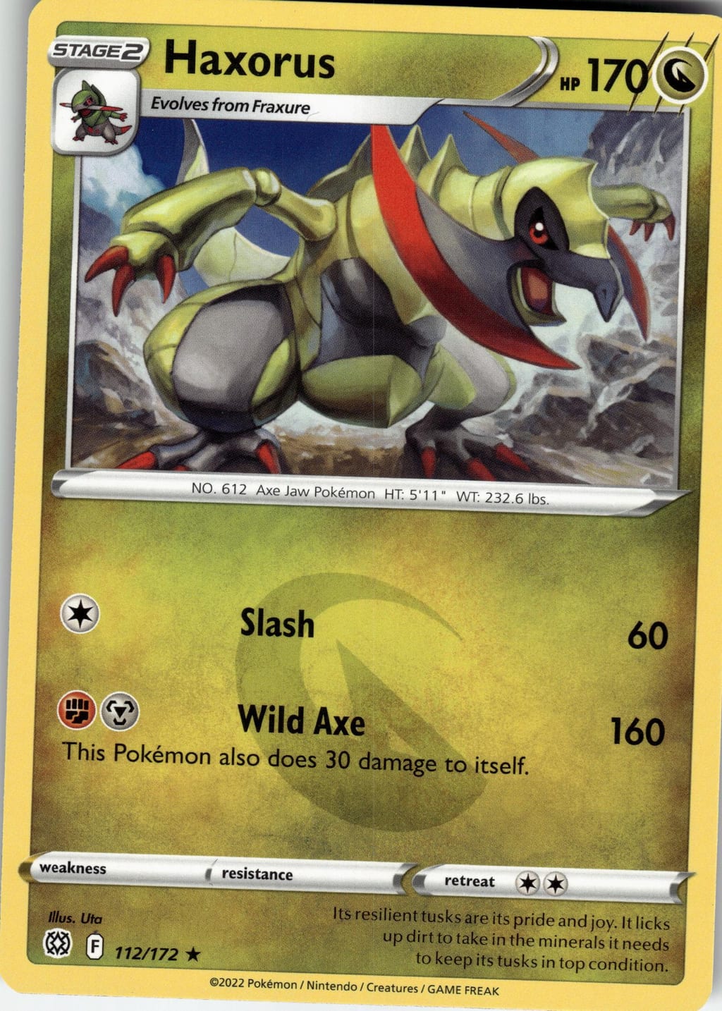Haxorus Rare Brilliant Stars 112/172 NM