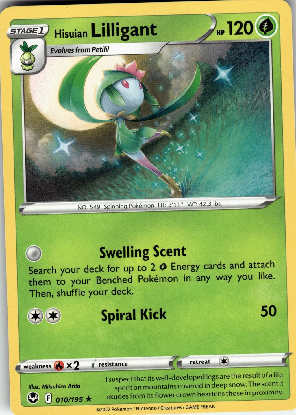 Hisuian Lilligant Rare Sword & Shield - Astral Radiance 010/195 NM