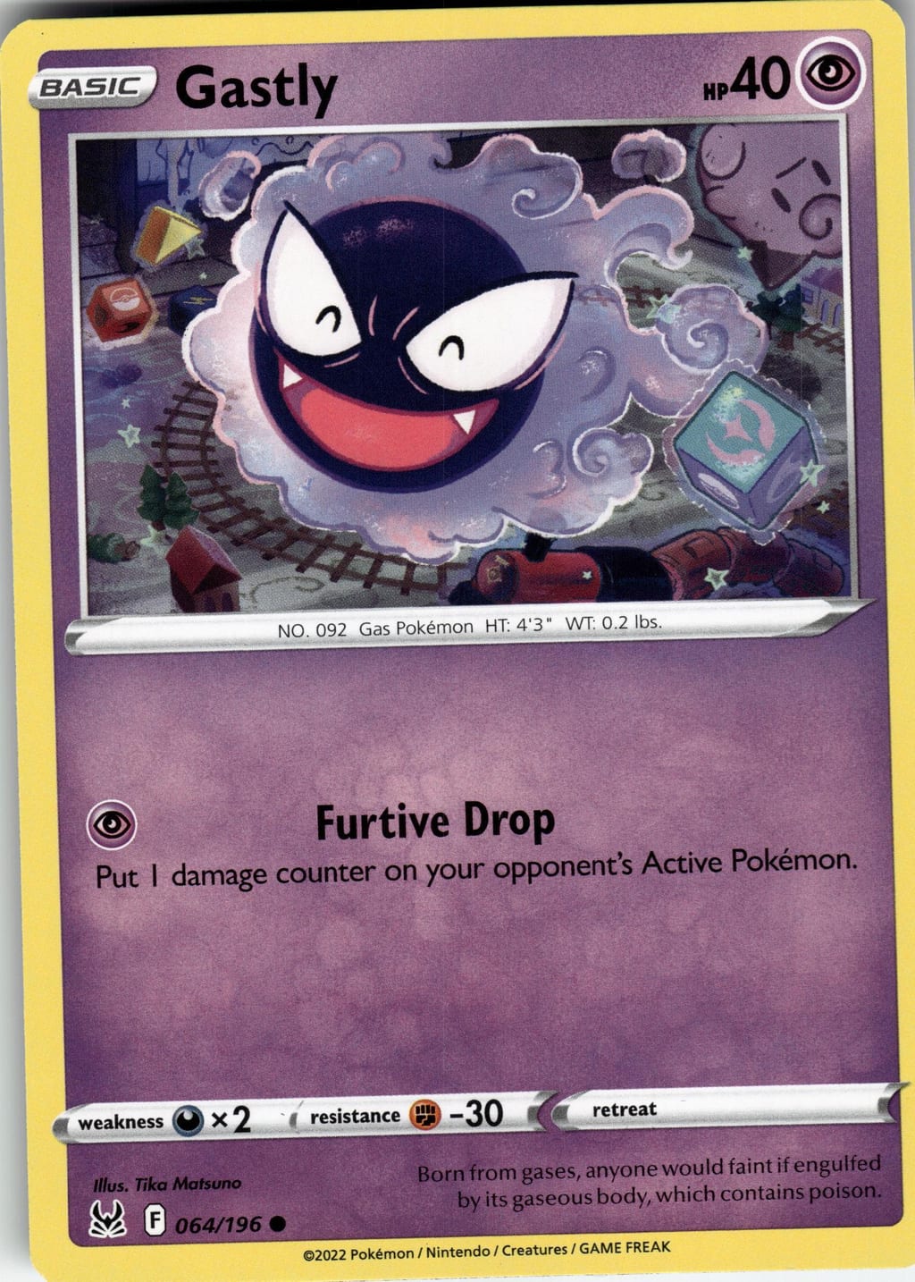 Gastly Common Lost Origin 064/196 NM