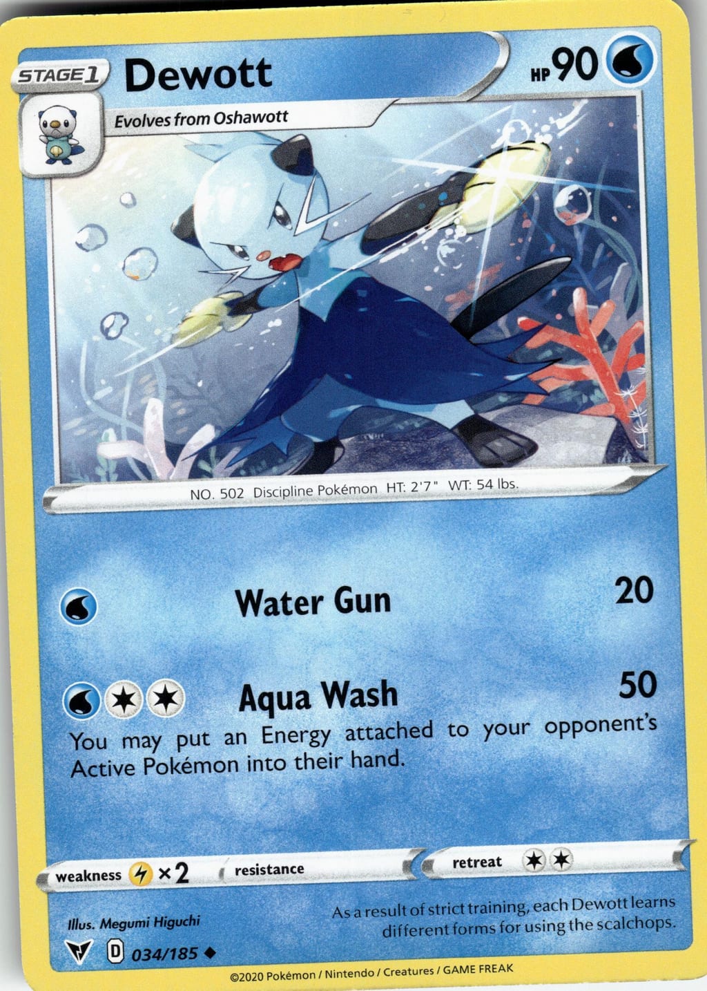 Dewott Uncommon Vivid Voltage 034/185 NM