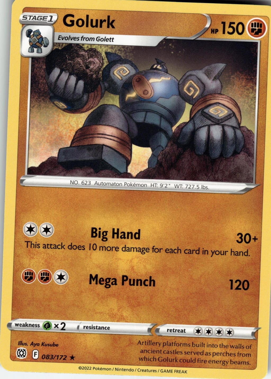 Golurk Uncommon Astral Radiance 083/172 NM