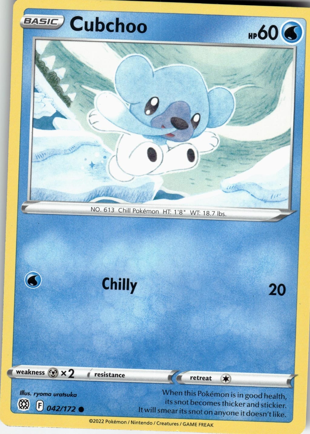 Cubchoo Common Silver Tempest 042/172 NM
