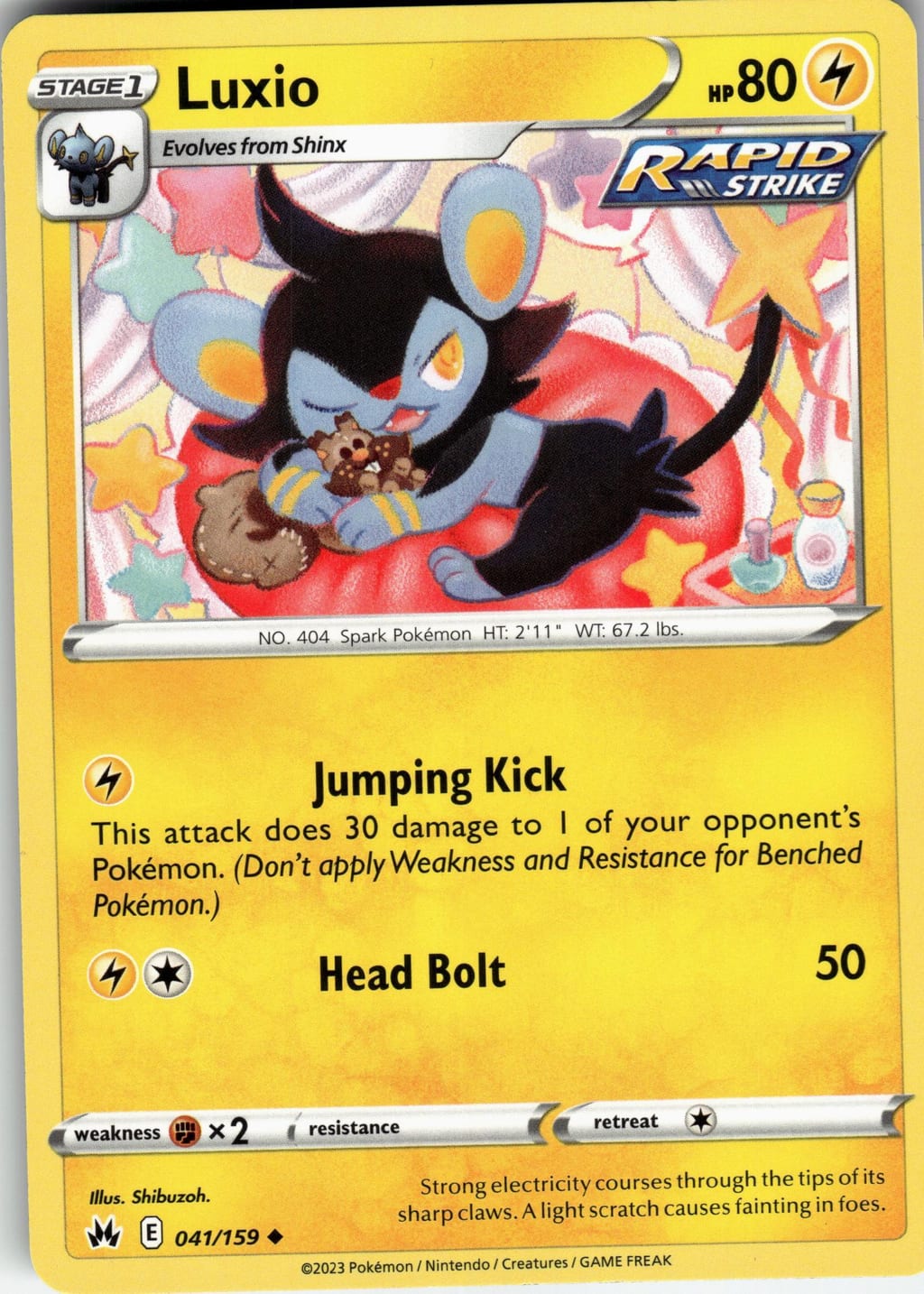 Luxio Uncommon Paldea Evolved 041/159 NM