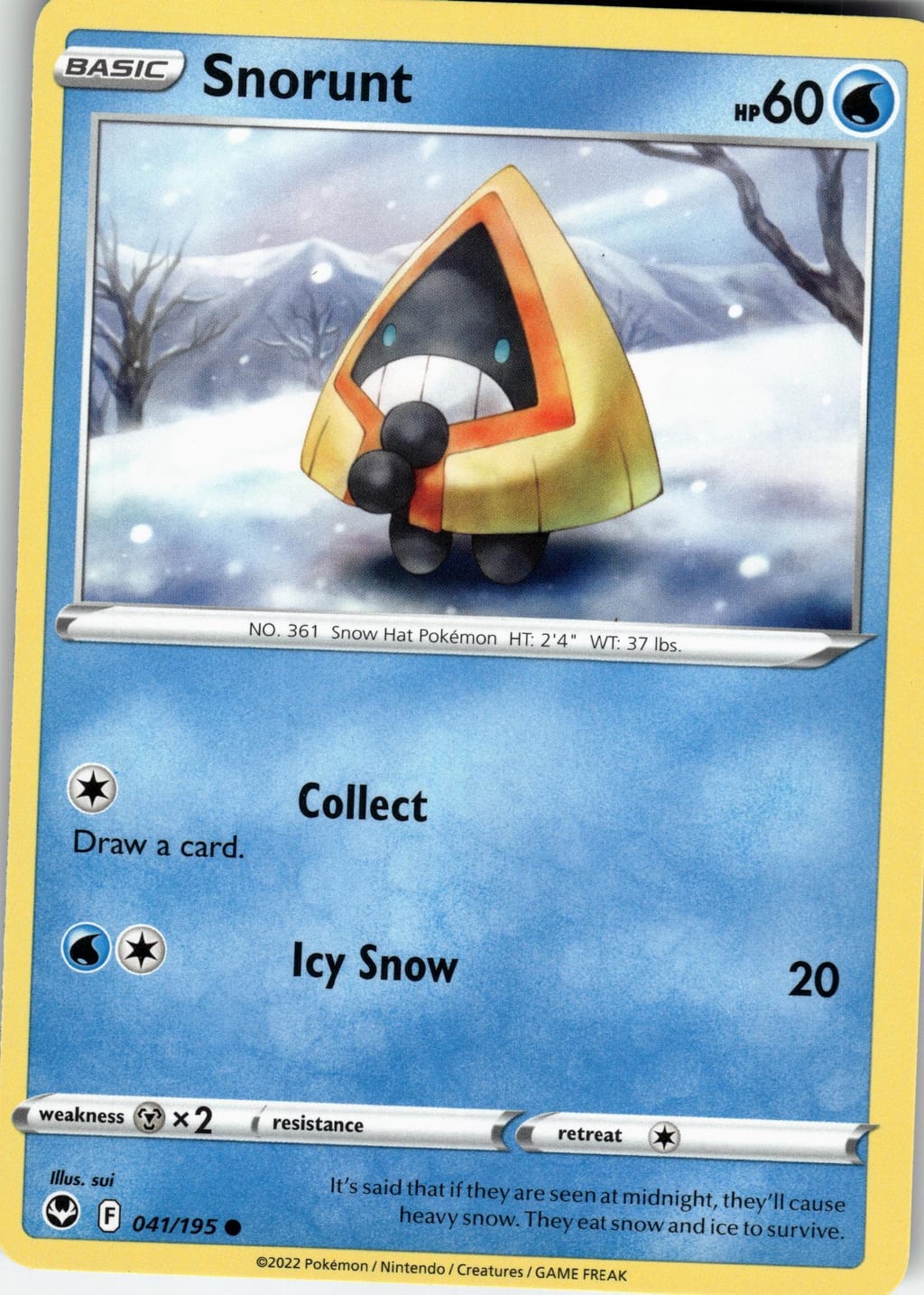 Snorunt Common Silver Tempest 041/195 NM