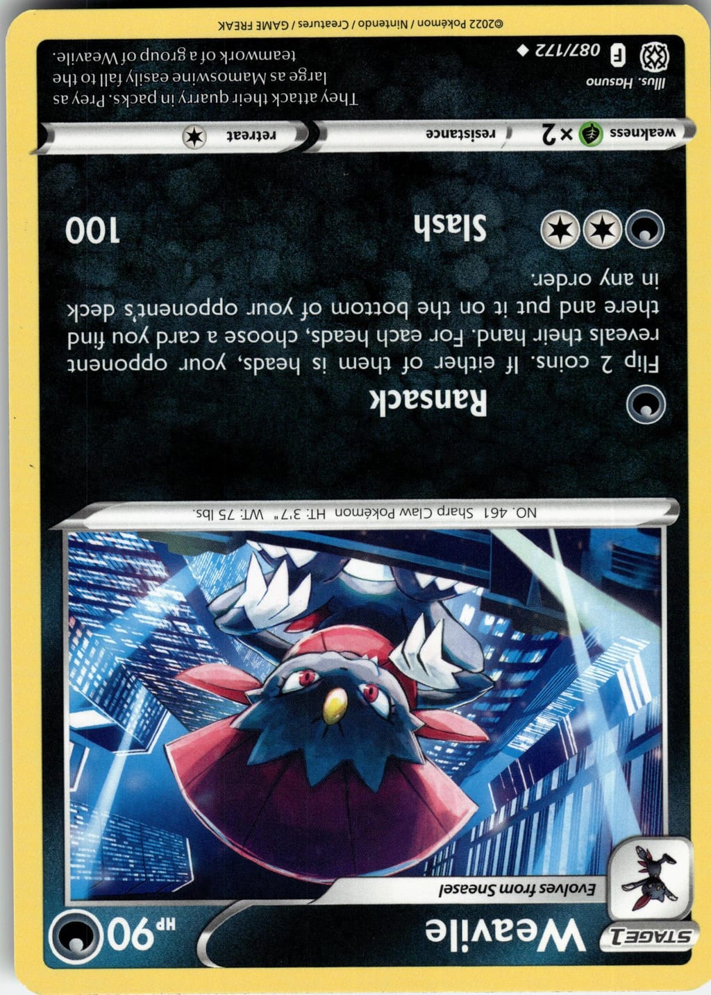 Weavile Uncommon Silver Tempest 087/172 LP