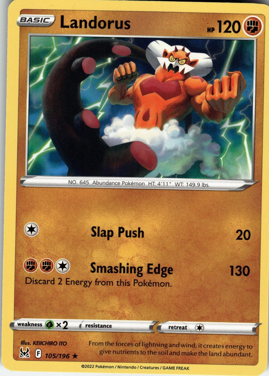 Landorus Rare Sword & Shield - Lost Origin 105/196 NM