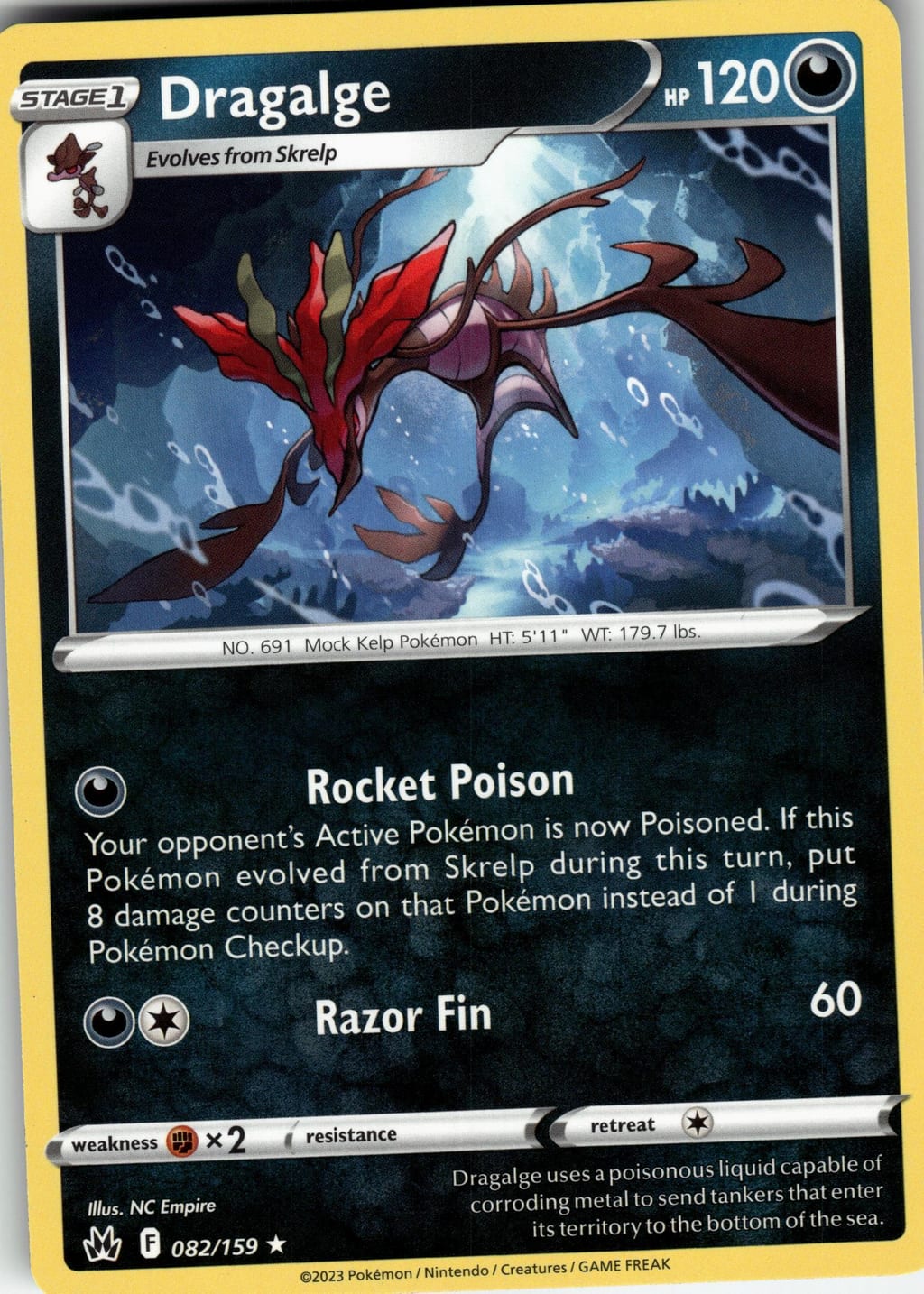 Dragalge Uncommon Paldea Evolved 082/159 NM