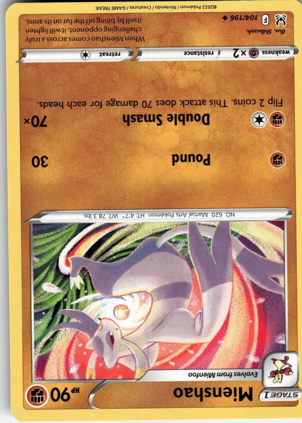 Mienshao Uncommon Silver Tempest 104/196 NM