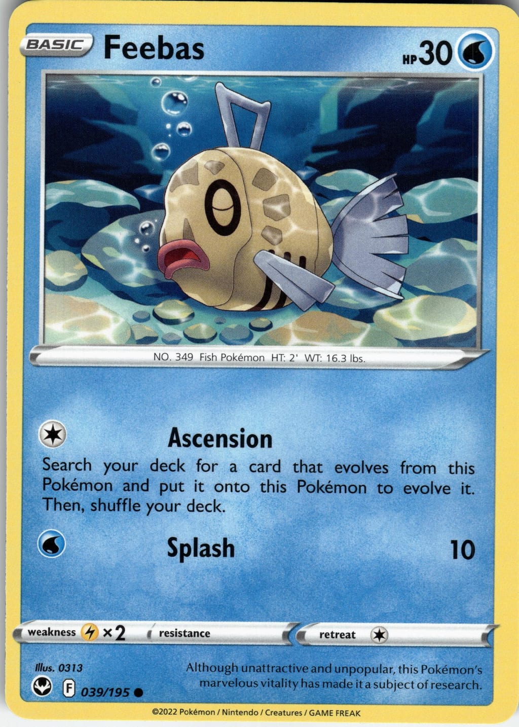 Feebas Common Silver Tempest 039/195 NM