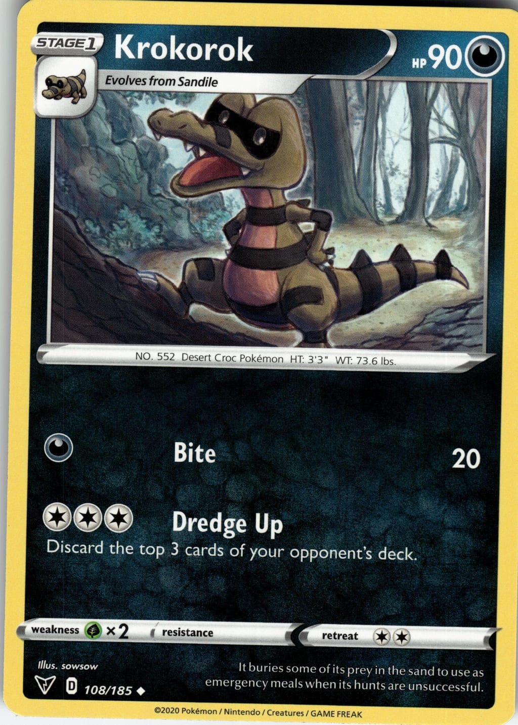 Krokorok Uncommon Vivid Voltage 108/185 NM