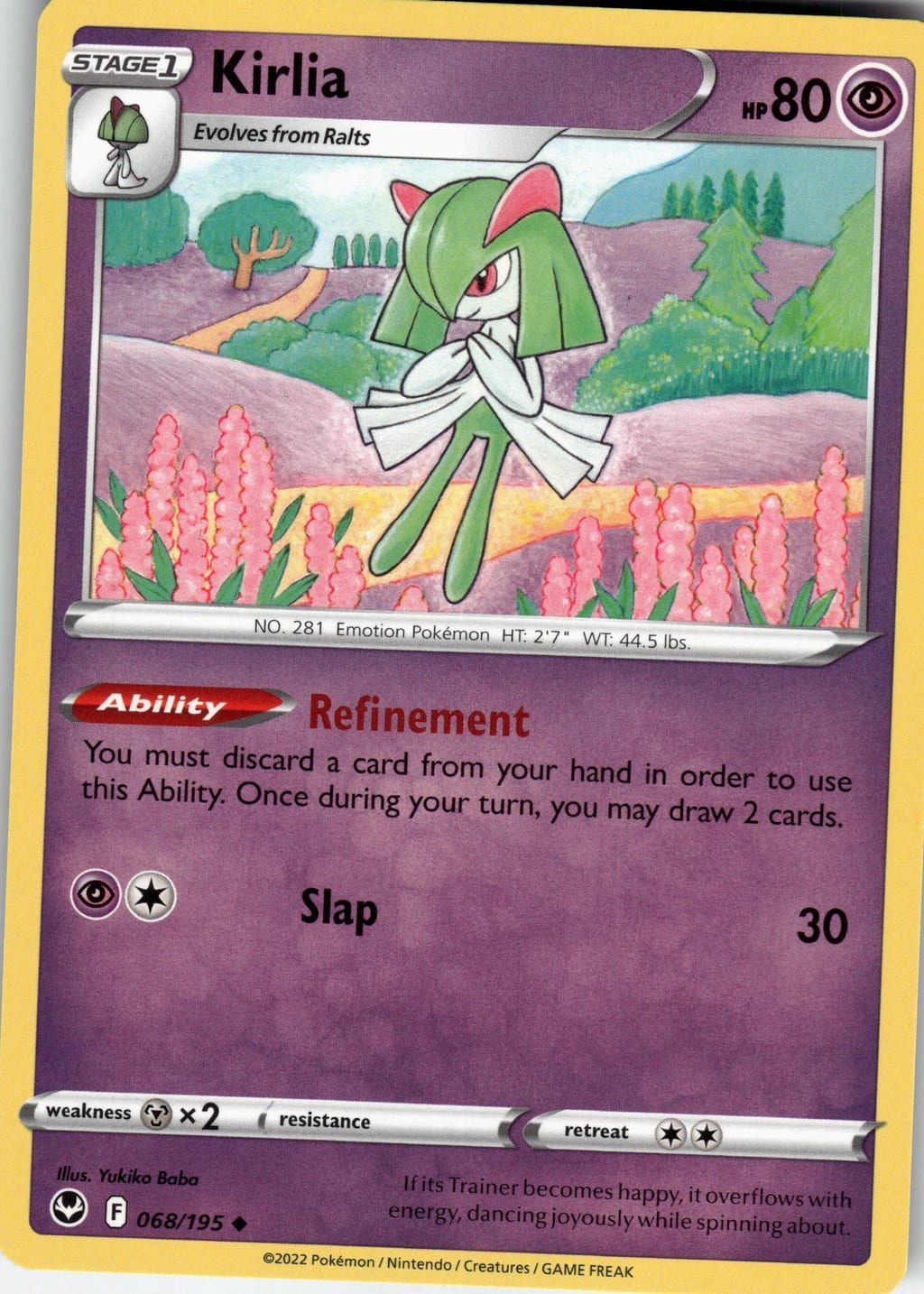 Kirlia Uncommon Silver Tempest 068/195 NM