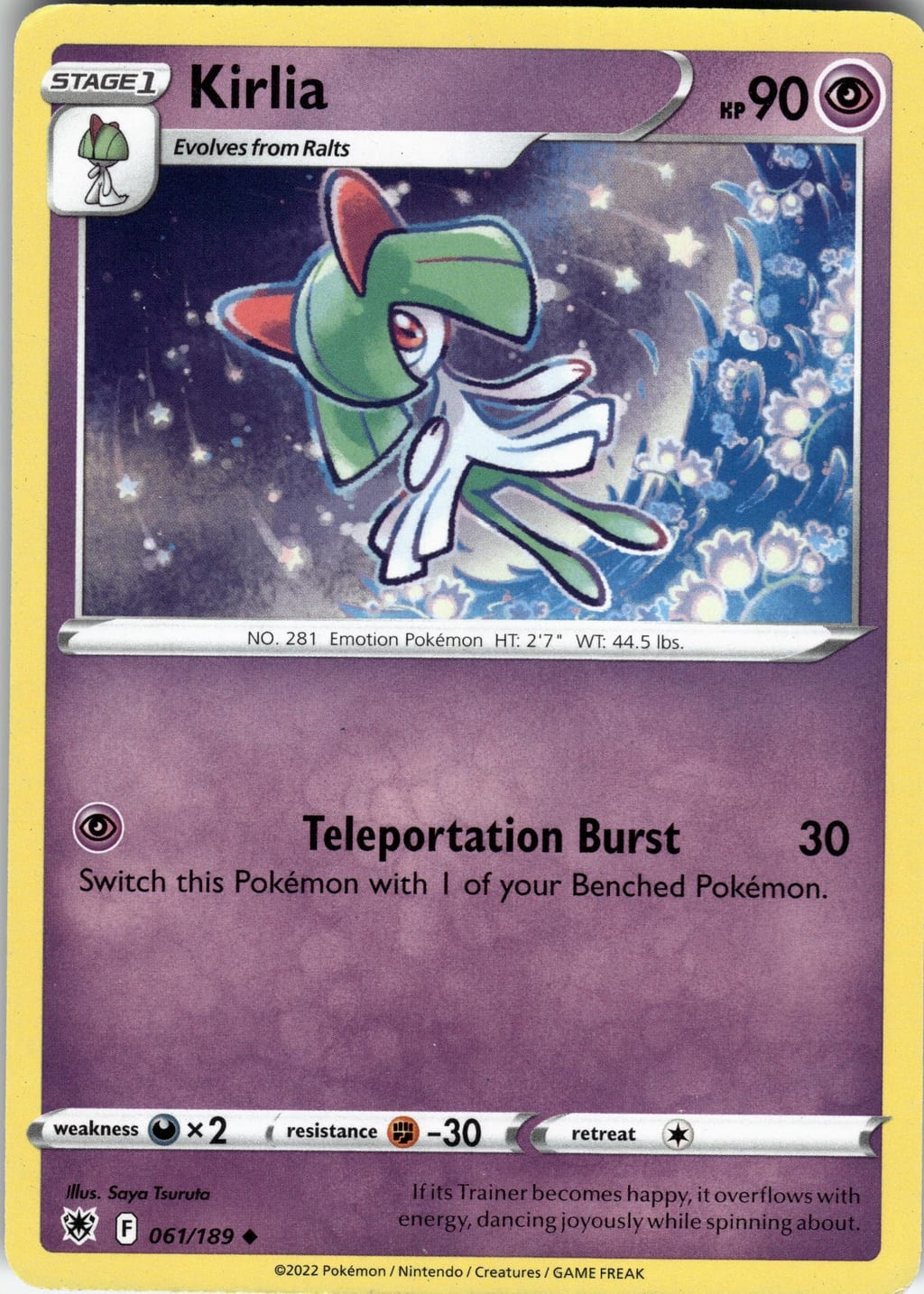 Kirlia Common Silver Tempest 061/189 NM
